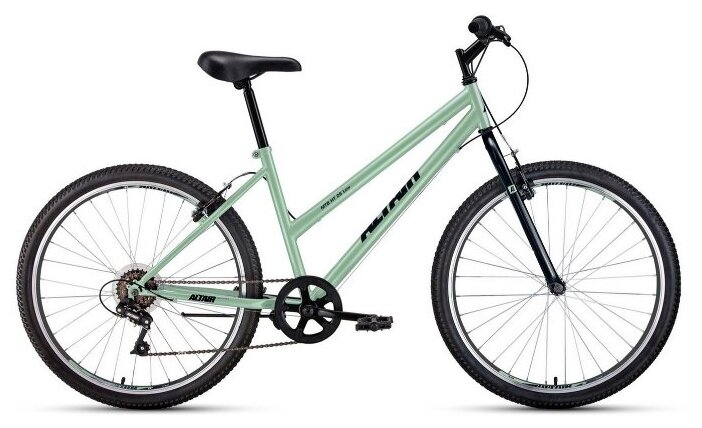 Велосипед ALTAIR MTB HT 26 low (2021), горный (взрослый), рама 15", колеса 26", мятный/черный, 14.6к