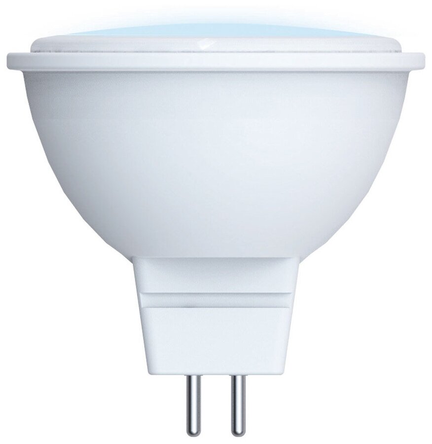 Лампочка Uniel LED-JCDR-7W-NW-GU5.3-NR Лампа светодиодная. Форма JCDR. матовая. Серия Norma. Белый свет 4000K. Картон. ТМ Volpe GU5.3 7 Вт