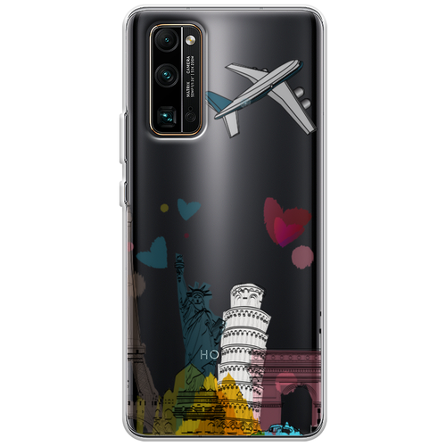 фото Силиконовый чехол самолет путешествий на honor 30 pro plus / хонор 30 про плюс case place