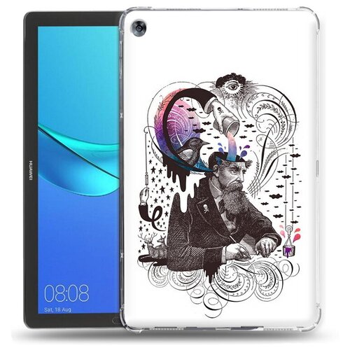 Чехол задняя-панель-накладка-бампер MyPads абстракция думающий мужчина для Huawei MediaPad M5 10.8/Huawei MediaPad M5 10.8 Pro противоударный