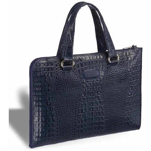 Женская сумка Brialdi Aisa Кроко Темно-синий