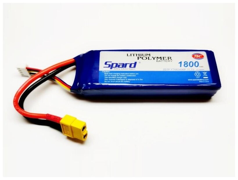 Аккумулятор Li-Po Spard 1800mAh 111V 75C XT60 - YTA013