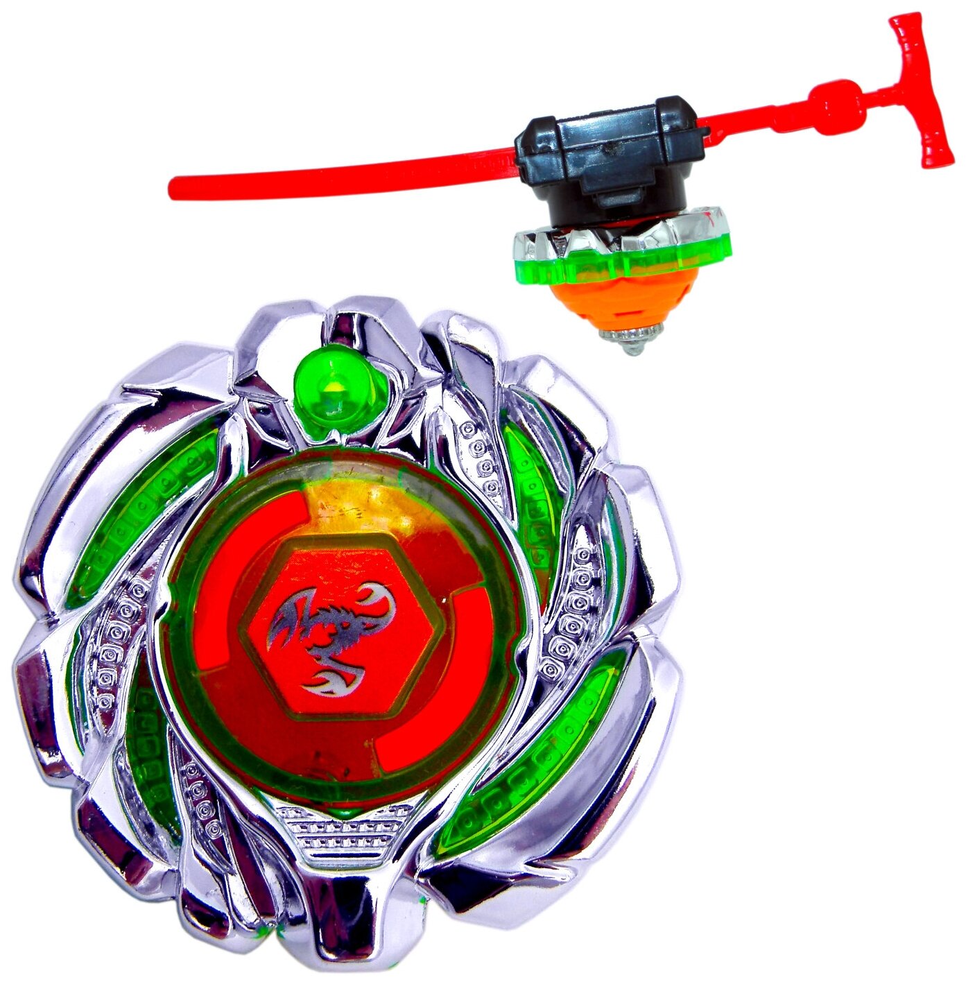 Волчок утяжеленный Бейблэйд для арены. Светящийся Beyblade с устройством для запуска. Beyblade. Юла Бейблейд.