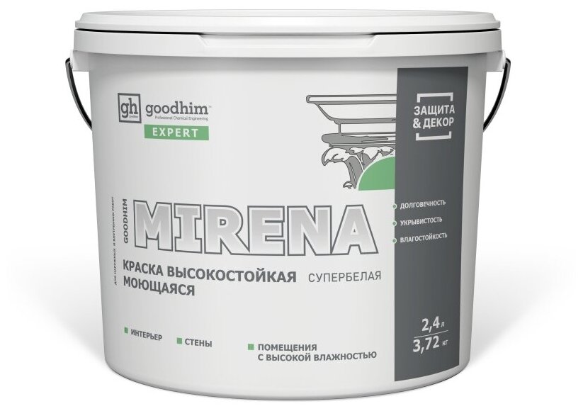 Краска латексная Goodhim Expert MIRENA