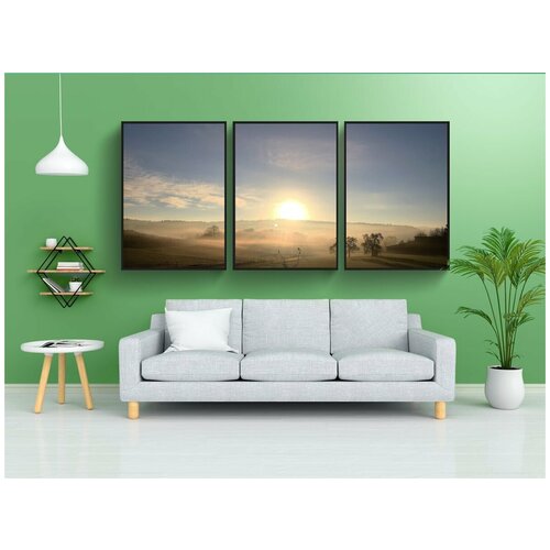 фото Набор модулных постеров для интерьера "пейзаж, настроение, природа" 60x90 см. в тубусе, без рамки lotsprints