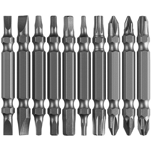 Набор бит ЗУБР 26089-H10, 10 предм., серый набор бит зубр 26089 h6 6 предм черный