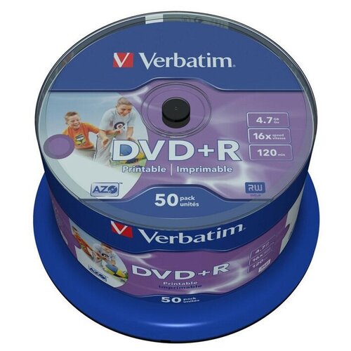 фото Dvd-диск verbatim 4.7 gb, printable, cake box