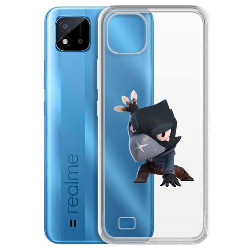 Чехол-накладка Clear Case Brawl Stars-Ворон для Realme C20 чехол накладка clear case brawl stars ворон для realme c11 2021