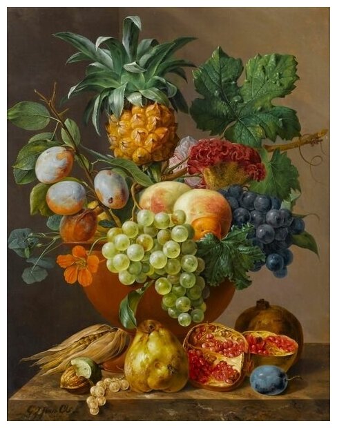 Репродукция на холсте Натюрморт (Still-life) №14 Ос Георг Якоб Иоганн ван 40см. x 51см.