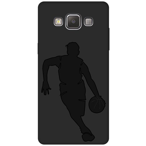 Матовый чехол Basketball для Samsung Galaxy A5 / Самсунг А5 с эффектом блика черный матовый чехол basketball для samsung galaxy a5 самсунг а5 с эффектом блика черный