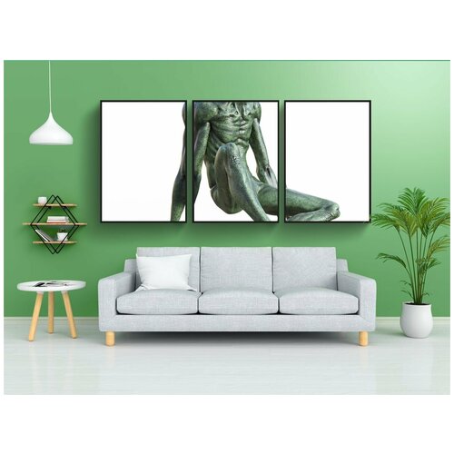 фото Набор модулных постеров для интерьера "научная фантастика, инопланетянин, внеземной" 60x90 см. в тубусе, без рамки lotsprints