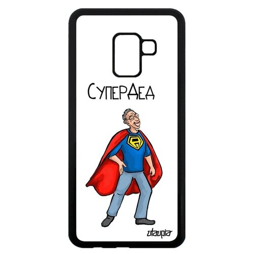 фото Защитный чехол на смартфон // samsung galaxy a8 2018 // "супердед" комичный герой, utaupia, белый