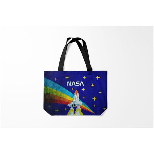 фото Сумка-шоппер / 46х35 см / популярные иллюстрации / модные nasa burnettie