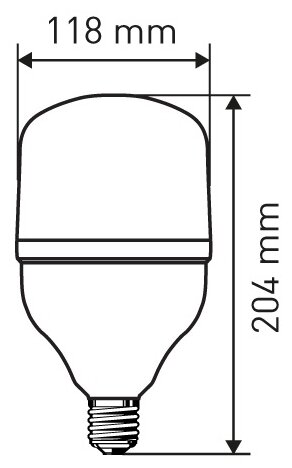 Лампа светодиодная ЭРА Б0027005, E27, T120, 40Вт - фотография № 2