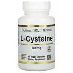 California Gold Nutrition AjiPure L-Cysteine (L-цистеин) 500 мг 60 вег. капсул - изображение