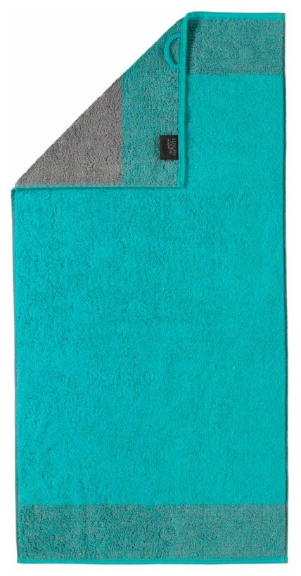Полотенце махровое Cawo Two-Tone 50x100см, цвет бирюзовый - фотография № 1