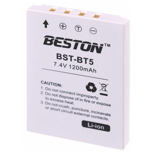 Аккумулятор для видеокамер BESTON TOSHIBA BST-GSC-BT5, 7.4 В, 1200 мАч