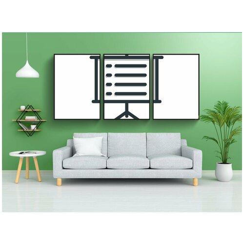 фото Набор модулных постеров для интерьера "презентация, икона, бизнес" 60x90 см. в тубусе, без рамки lotsprints