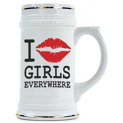 фото Пивная кружка i love girls wverywhere drabs