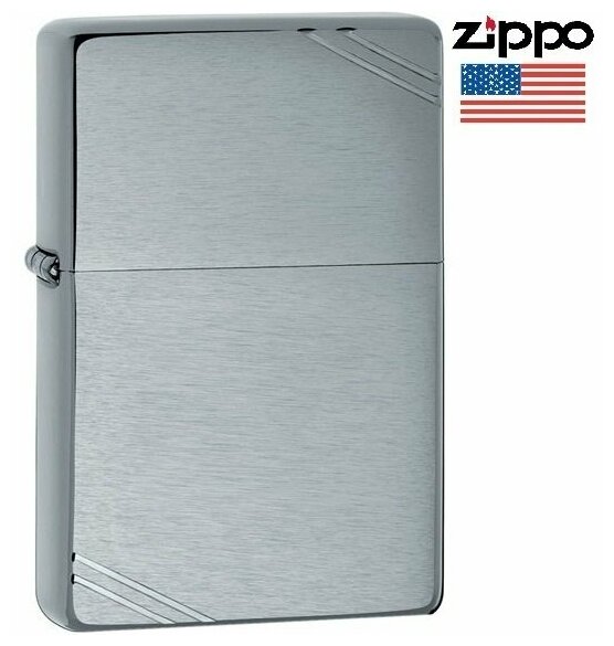 Zippo Зажигалка Zippo 230 Матовый Хром (корпус Vintage 1937)