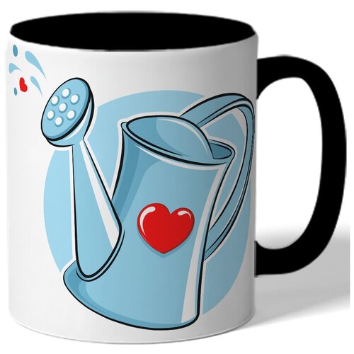 фото Кружка цветная - голубая лейка drabs