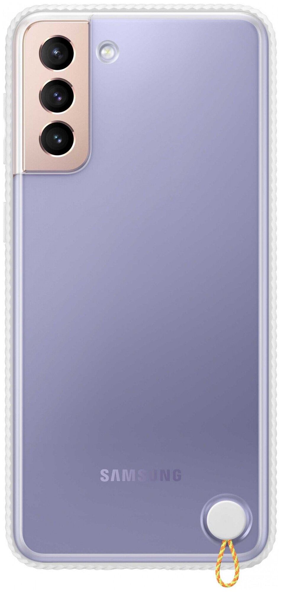 Чехол клип-кейс Samsung для Samsung Galaxy S21+ Protective Standing Cover прозрачныйбелый EF-GG996CWEGRU