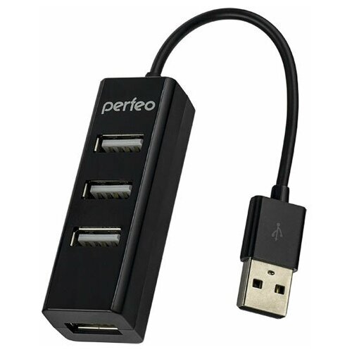 USB хаб PERFEO USB-HUB 4 PORT PF-HYD-6010H BLACK черный 38900₽