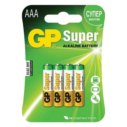 Батарейка LR03 GP Super Alkaline 24A BC4: 24A U4/2CR4 батарейка gp 24a 2crvs30