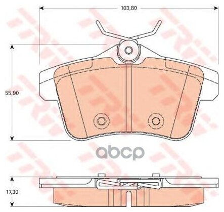 Колодки Тормозные Дисковые Citroen: C4 (B7) 09-, Ds4 11- Peugeot: 3008 09-, 308 (4a_, 4c_) 07-, 308 Cc 09-, 5008 09-, Rcz 10- TRW арт. GDB1828