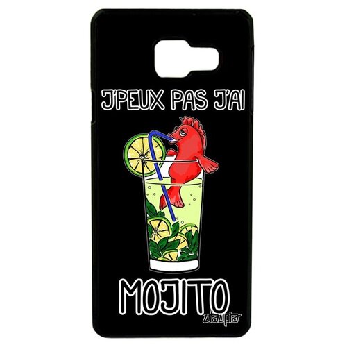 фото Ударопрочный чехол на смартфон // galaxy a3 2016 // "не могу - у меня мохито!" коктейль шутка, utaupia, черный
