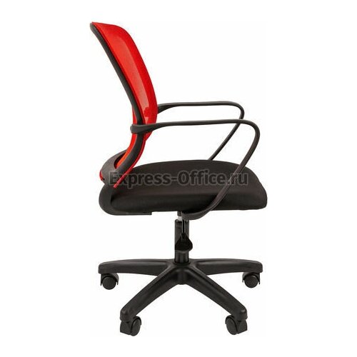 фото Офисное кресло экспресс офис rick, обивка: текстиль, цвет: ткань tw-11 черная/сетка tw-69 красная