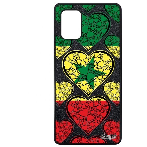 фото Противоударный чехол на // samsung galaxy a71 // "флаг сенегала с сердцем" государственный страна, utaupia, цветной