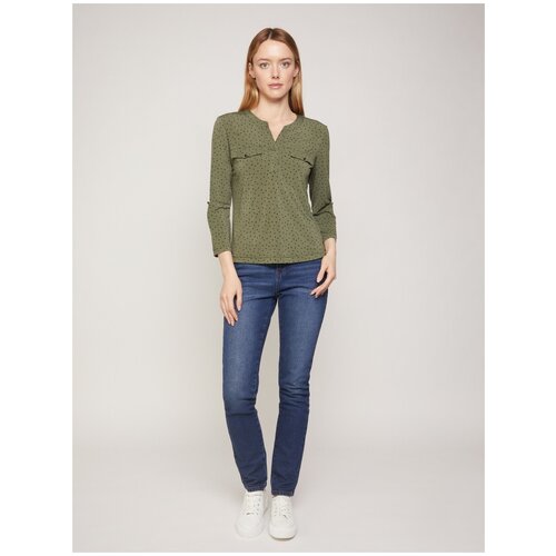 фото Футболка с длинными рукавами, цвет хаки, размер l zolla