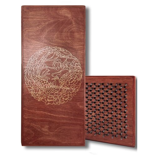 фото Доска садху красная феникс - 9, размер 31x14, шаг гвоздей 10 мм чакра