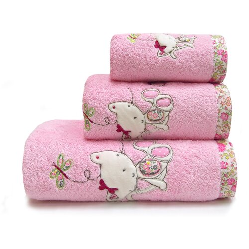 фото Tana home collection детское полотенце kitti цвет: розовый (70х130 см) br42042