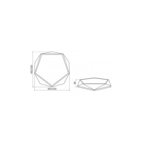 Умный потолочный светильник Xiaomi HuiZuo Smart Macaron Polygon Ceiling Light 24W Midnight Ash