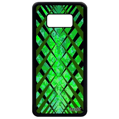 фото Красивый чехол на смартфон // samsung galaxy s8 // "дизайн сталактит" ромб стиль, utaupia, зеленый