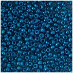 Бисер круглый Gamma 6, 10/0, 2,3 мм, 10 шт*5 г, 1-й сорт, F652 синий металлик - изображение