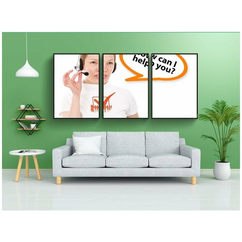 фото Набор модулных постеров для интерьера "женщина, молодой, гарнитура" 60x90 см. в тубусе, без рамки lotsprints