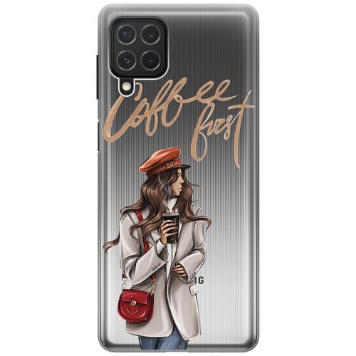 Чехол - накладка Transparent 3D для Samsung Galaxy M62 с принтом Cofee First силиконовый чехол розовое море на samsung galaxy m62 самсунг галакси m62