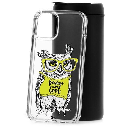 фото Чехол на айфон 11 pro kruche print сова в очках кruче