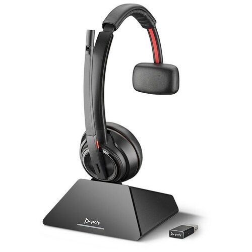 Plantronics Poly Savi 8210 UC [209213-02] - Беспроводная гарнитура Plantronics Savi 8210, моно, UC poly voyager 4320 m uc беспроводная гарнитура usb a с зарядной станцией для пк и моб 218476 02