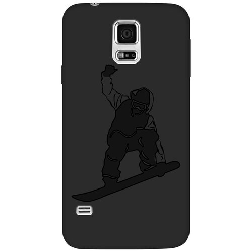 Матовый чехол Snowboarding для Samsung Galaxy S5 / Самсунг С5 с эффектом блика черный матовый чехол volleyball для samsung galaxy s5 самсунг с5 с эффектом блика черный