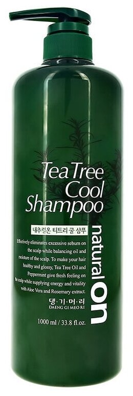 Daeng Gi Meo Ri шампунь NaturalOn Tea Tree Cool охлаждающий с маслом чайного дерева, 1000 мл