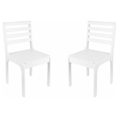 фото Стул обеденный kett-up eco köln (кёльн), ku114, жесткий, каркас белый / сиденье белый / спинка белый, 2 штуки