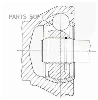 Шрус Gkn 302168 Opel Vectra A 1.8 ! Без Abs! (Кмпл =15-1008 GKN (Loebro) арт. 302168 Германия