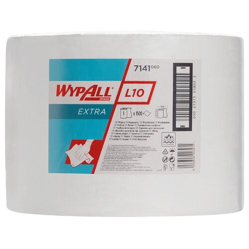 7141 Протирочный материал в рулонах WypAll L10 Extra однослойный белый (1 рул х 570 м)
