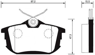 Дисковые тормозные колодки задние SANGSIN BRAKE SP1531 для Mitsubishi, Proton, Smart, Volvo (4 шт.)