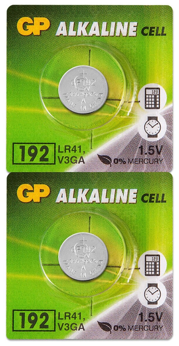 Батарейка AG3 (LR41 384 392 736) 1.5V GP Blister