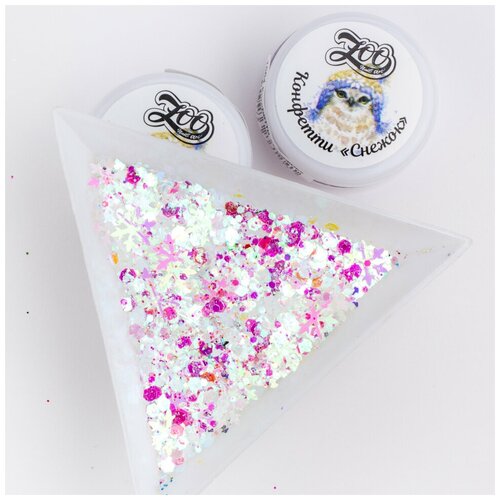 Конфетти Снежок Zoo Nail Art №1567, 1 г